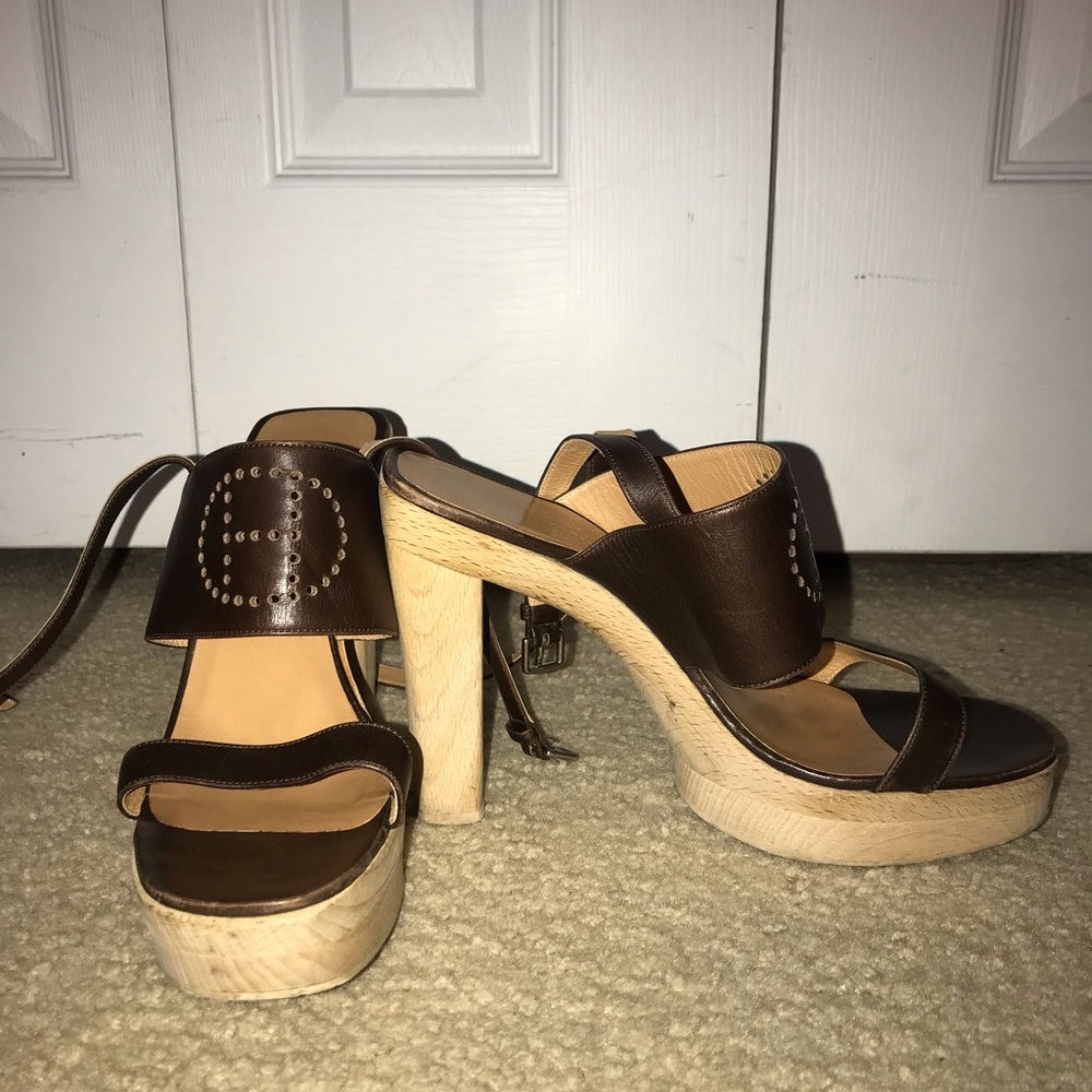 Hermès Strappy Wedge Heels